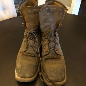 Ariat boots, worn